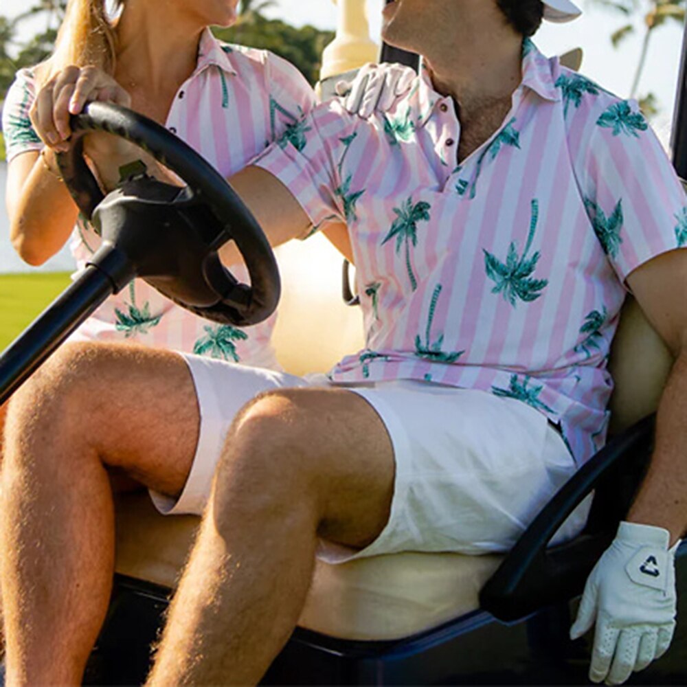 Men's Women's Matching polo Polo Shirt Golf Shirt Breathable Quick Dry Soft Short Sleeve Top Regular Fit Printed Summer Spring Gym Workout Golf Badminton