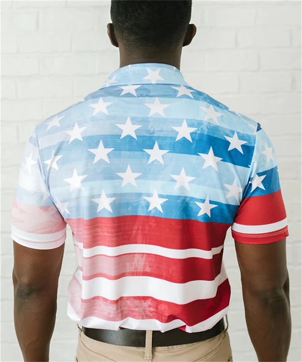 Men's Women's Matching polo Polo Shirt golf apparel Breathable Quick Dry Lightweight Short Sleeve Top Stripes Summer Golf