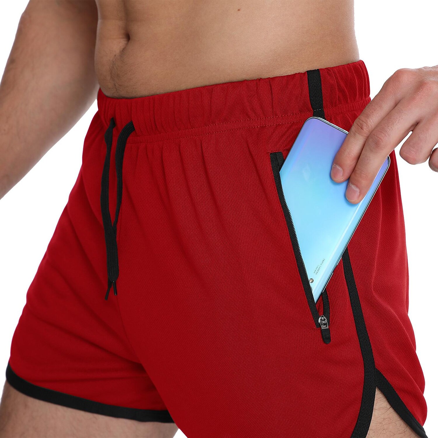 Men's Swimming Beach Casual Fashion Drawstring Comfortable Breathable Pockets Plain Swimming Trunks Shorts