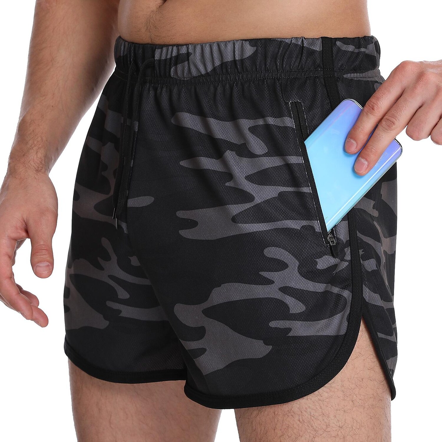 Men's Swimming Beach Casual Fashion Drawstring Comfortable Breathable Pockets Plain Swimming Trunks Shorts