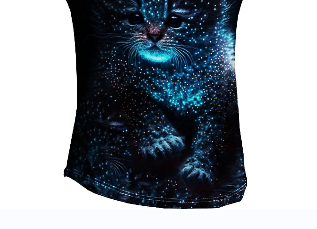 Men's Sports Fitness Muscle Leisure Outdoor Street Quick-drying Breathable Animal Print Short Sleeves