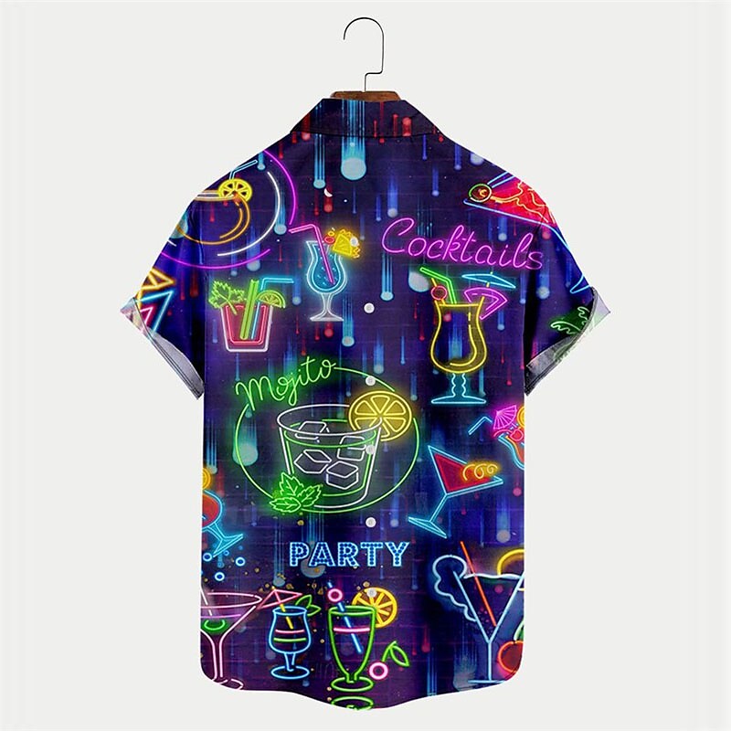 Men's Hawaiian Shirt Graphic Prints Beach Turndown Casual Holiday Shor