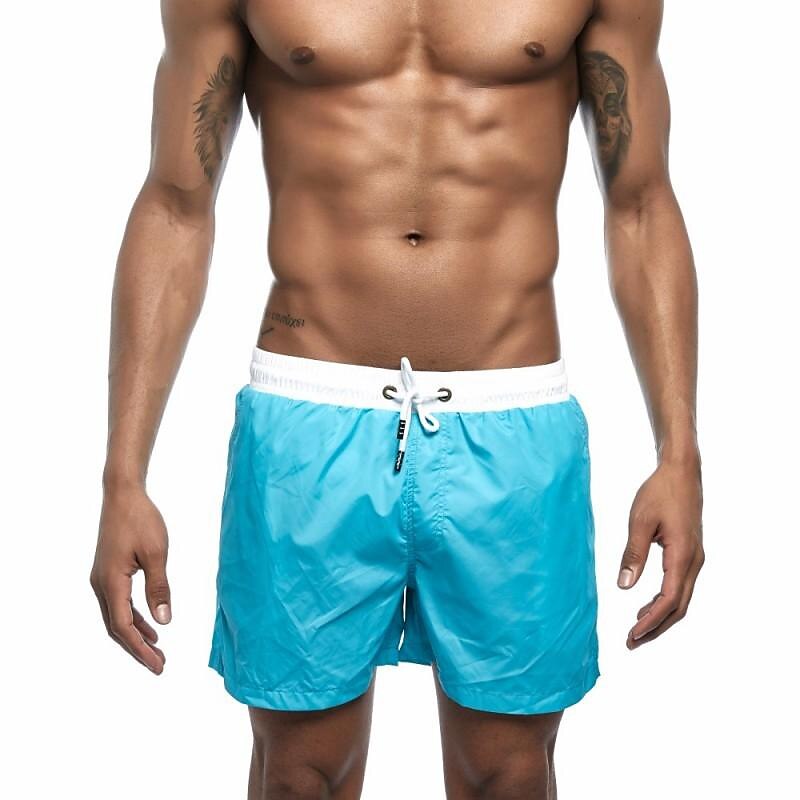 Men's Swim Beach Sports Lightweight Quick Dry Water Proof Drawstring Breathable Swimming Trunks Shorts