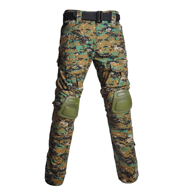 Men's Hiking Outdoor Tactic Working Muti-pockets Wear Resistant Zippered Camo Cargo Trouser