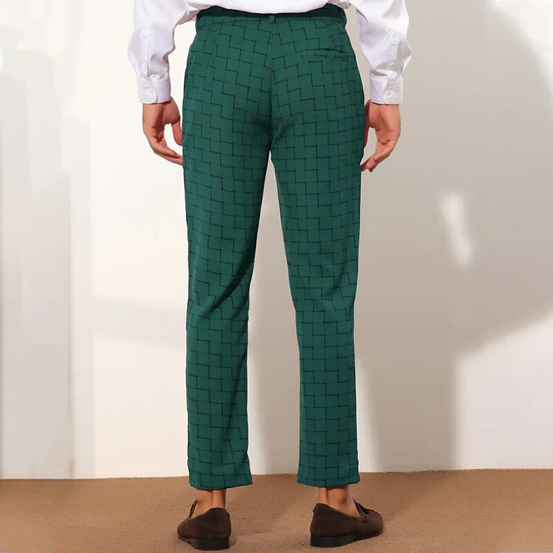 Men's Trousers Plaid Pants Pocket Plaid Comfort Breathable Outdoor Daily Going out Cotton Blend Fashion Streetwear