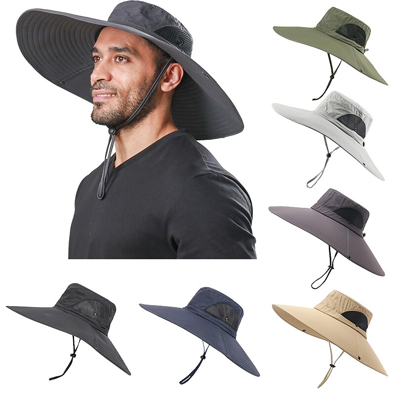 Men's Outdoor Climbing Camping Vacation Hiking Sun protection UV Protection Breathable Lightweight Sunhat