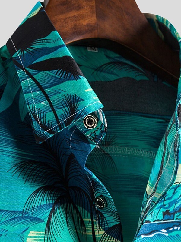 Men's Hawaiian Shirt Graphic Prints Beach Turndown Casual Holiday Shor