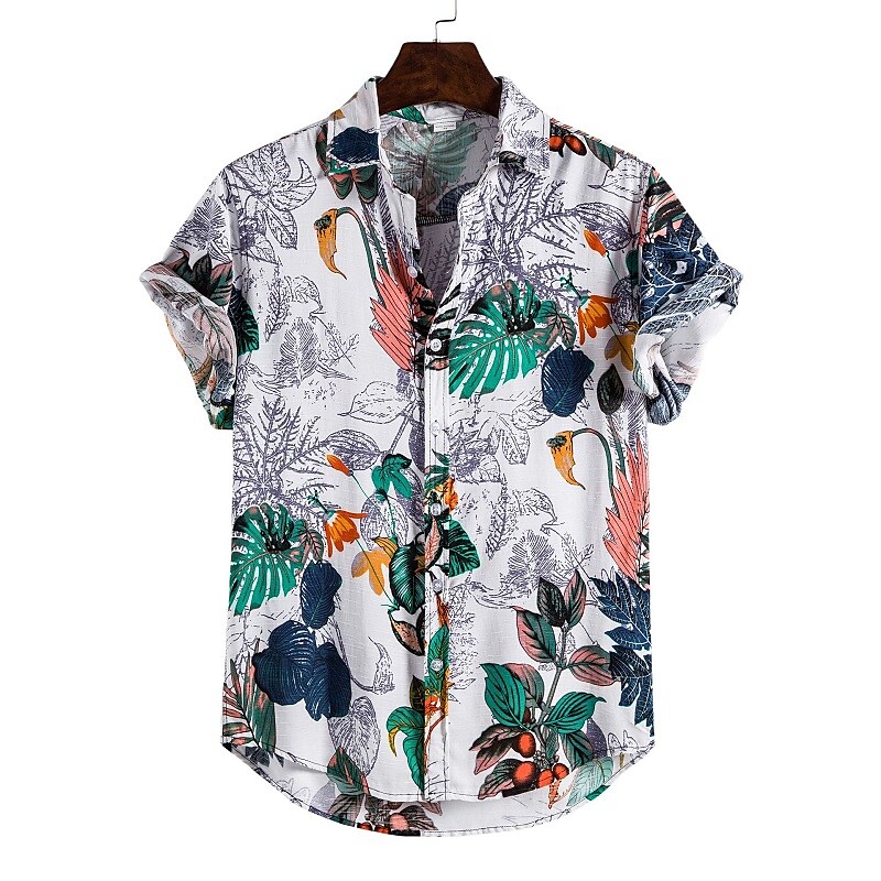Men's Hawaiian Shirt Graphic Prints Beach Turndown Casual Holiday Shor