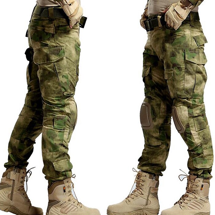 Men's Hiking Outdoor Tactic Working Muti-pockets Wear Resistant Zippered Camo Cargo Trouser