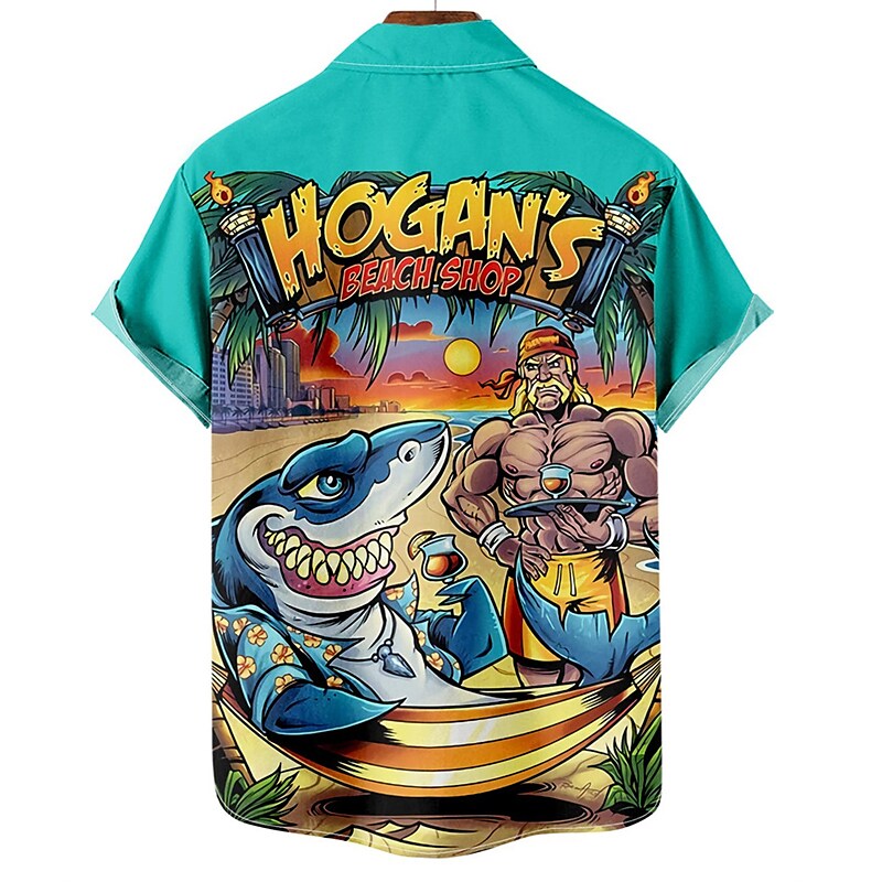 Men's Hawaiian Shirt Graphic Prints Beach Turndown Casual Holiday Shor