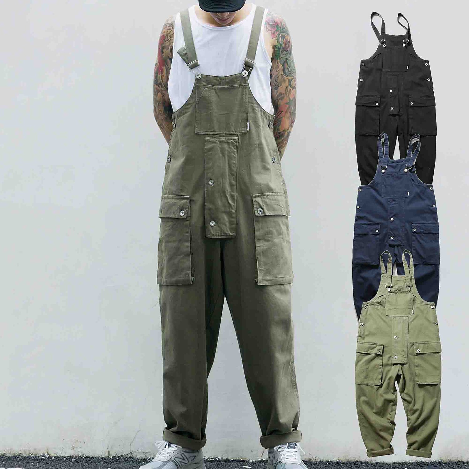 Men's Trousers Work Pants Overalls Rompers Classic Multi Pocket Plain