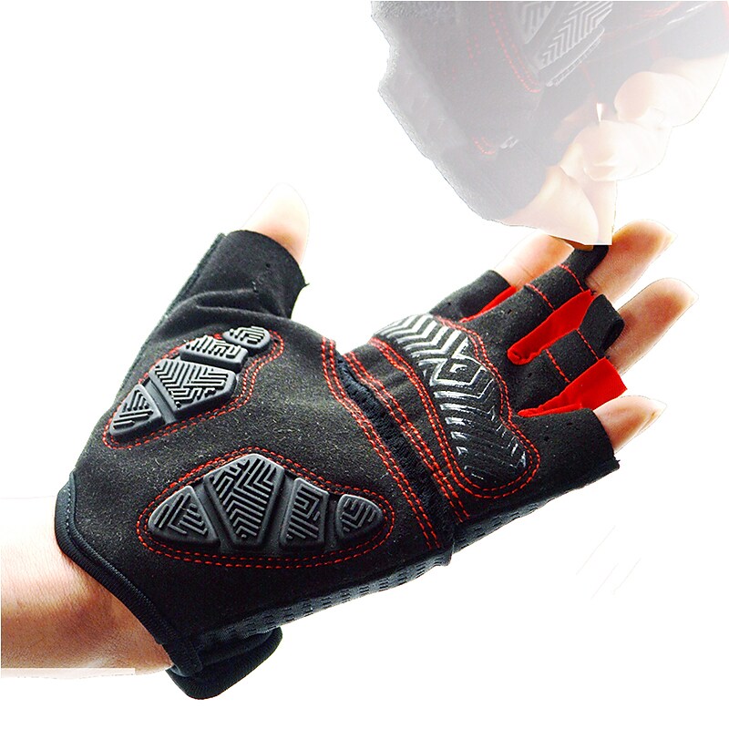 Bike Cycling Mountain Bike Half Finger Anti Slip Breathable Shockproof Sweat wicking Sports Gym Silica Gel Gloves 