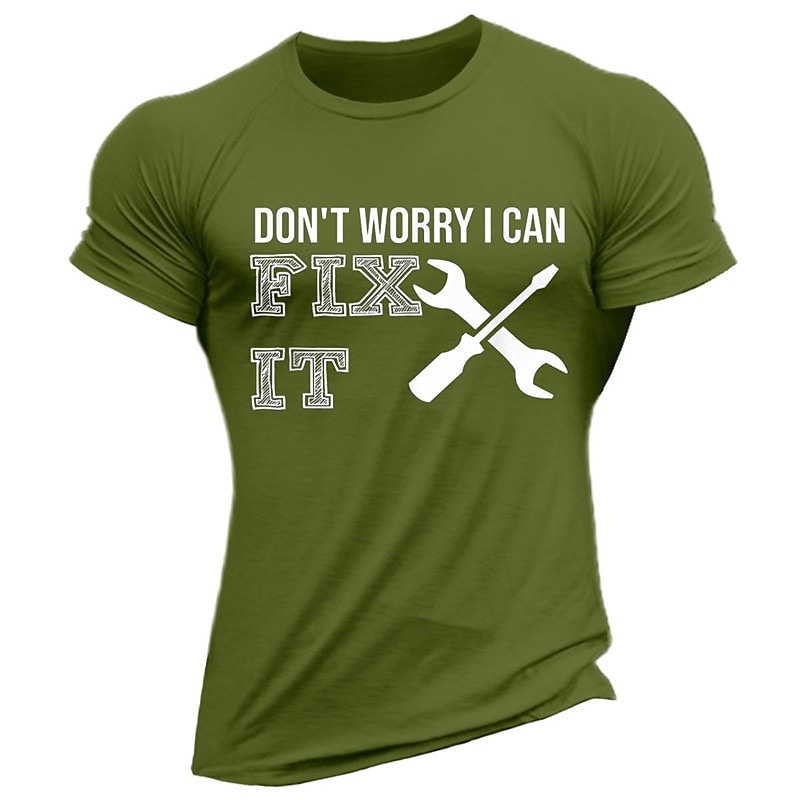 Men's Fitness Muscle Sport Breathable Letter Print Graphic Round Neck T-Shirt