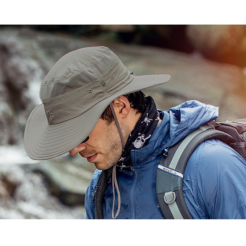 Sun Hat UPF50+ Bucket Hat Hiking Hat Wide Brim Outdoor Portable Sun UV Protection Sunscreen Breathable Fishing Hat Camping / Hiking Hunting Fishing