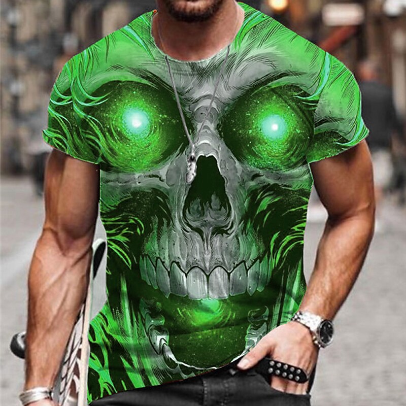 Men's T shirt Graphic Prints Crack Crew Neck 3D Print Holiday Short Sl