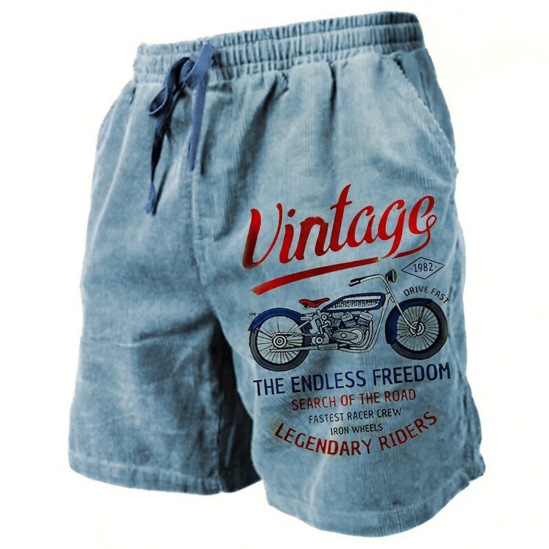 Men's Sweat Shorts Beach Shorts Terry Shorts Drawstring Elastic Waist 3D Print Letter Graphic Prints Breathable Soft Short Daily Holiday Streetwear Cotton Blend Vintage Casual