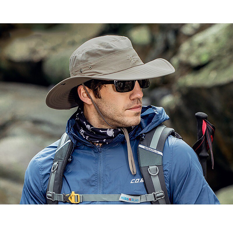 Sun Hat UPF50+ Bucket Hat Hiking Hat Wide Brim Outdoor Portable Sun UV Protection Sunscreen Breathable Fishing Hat Camping / Hiking Hunting Fishing