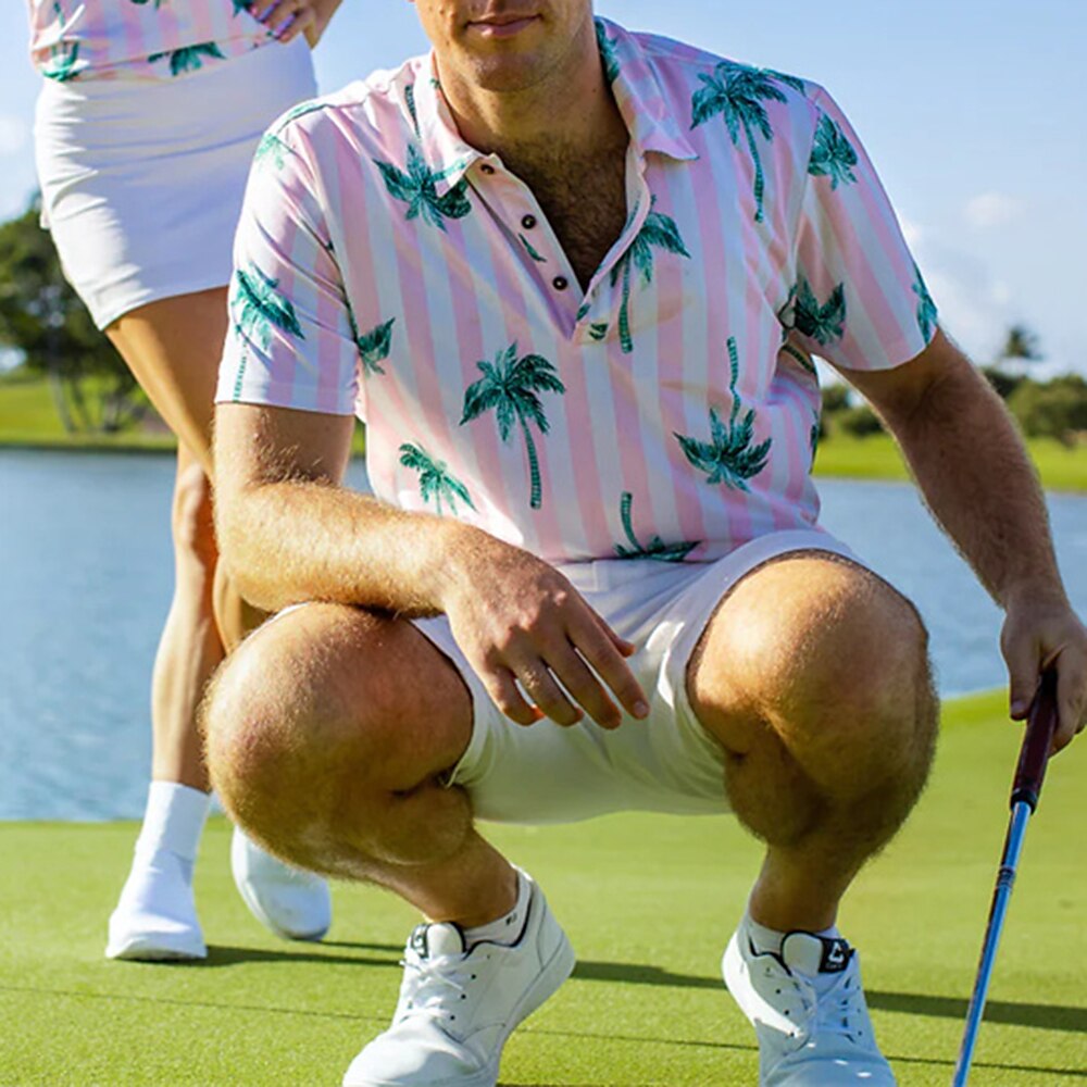 Men's Women's Matching polo Polo Shirt Golf Shirt Breathable Quick Dry Soft Short Sleeve Top Regular Fit Printed Summer Spring Gym Workout Golf Badminton