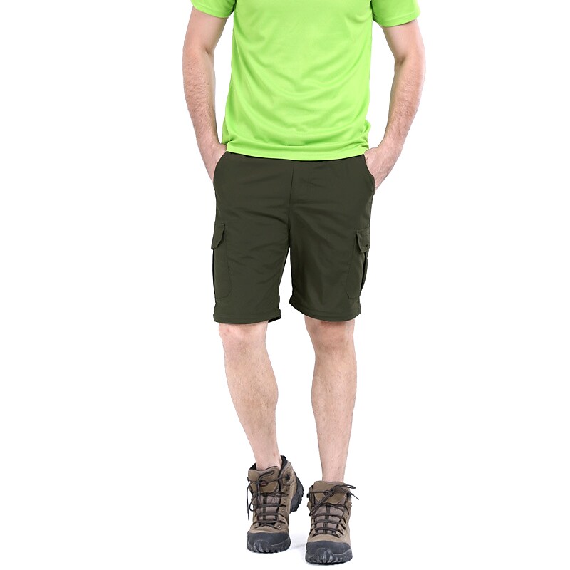 Men's Hiking Outdoor Casual Convertible Waterproof Breathable Quick Dry Sweat-wicking Solid Color Trousers