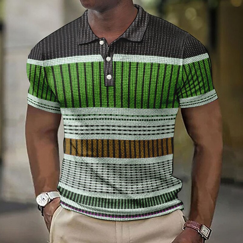 Men's Golf Outdoor Street Fashion Casual Breathable Comfortable Soft Print Short Sleeves Polo Shirt
