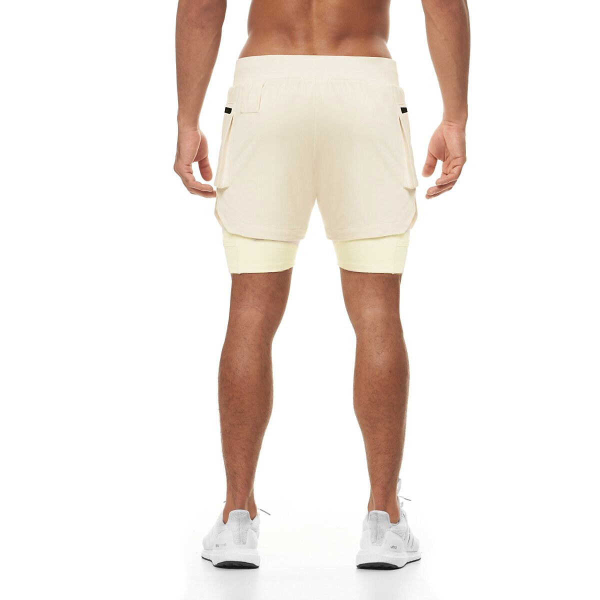 Men's Running Shorts Gym Shorts Drawstring 2 in 1 Shorts Athletic Athleisure Spandex Breathable Soft Quick Dry Yoga Fitness Gym Workout Sportswear Activewear Solid Colored Black Army Green Khaki