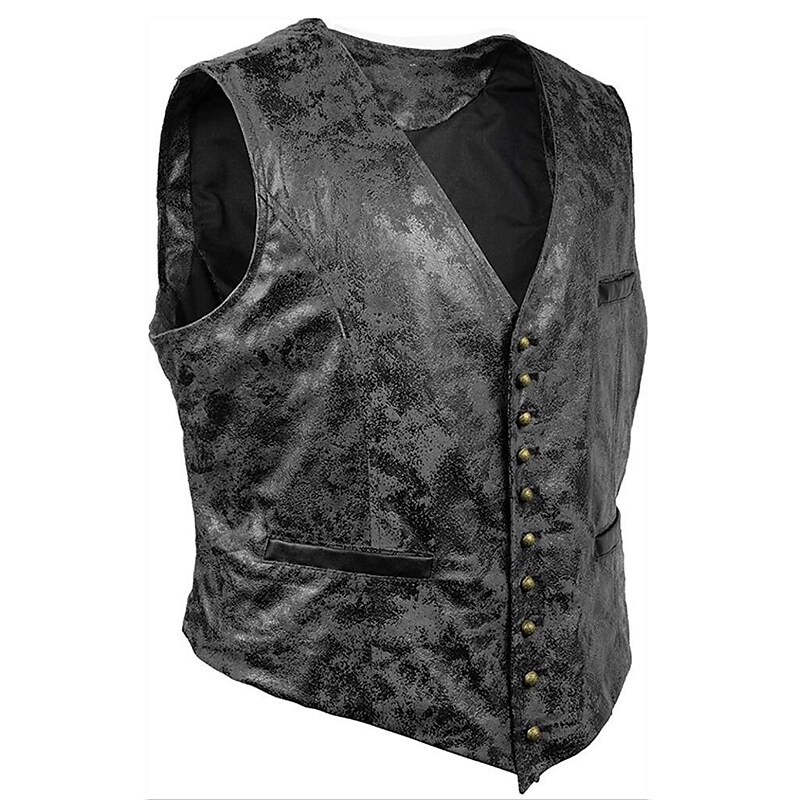 Men's Outdoor Casual Retro Pocket Button V Neck Jacket Vest
