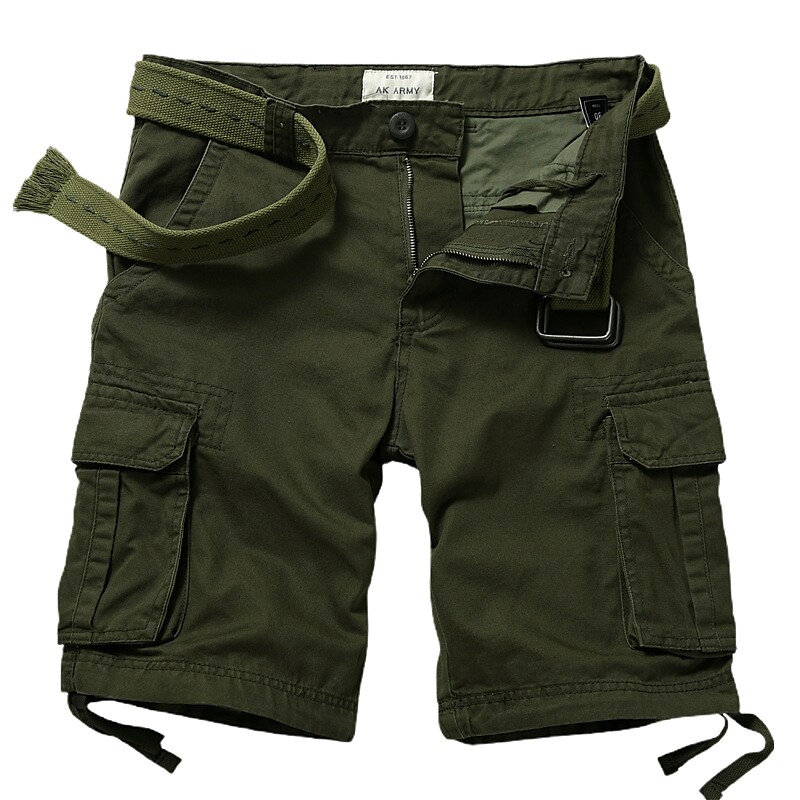 Men's Outdoor Climbing Fishing Tactic Hiking Wear Resistant Drawstring Pockets Comfortable Camo Shorts