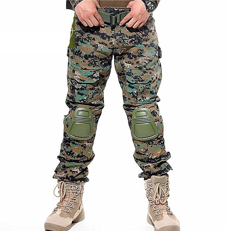 Men's Hiking Outdoor Tactic Working Muti-pockets Wear Resistant Zippered Camo Cargo Trouser