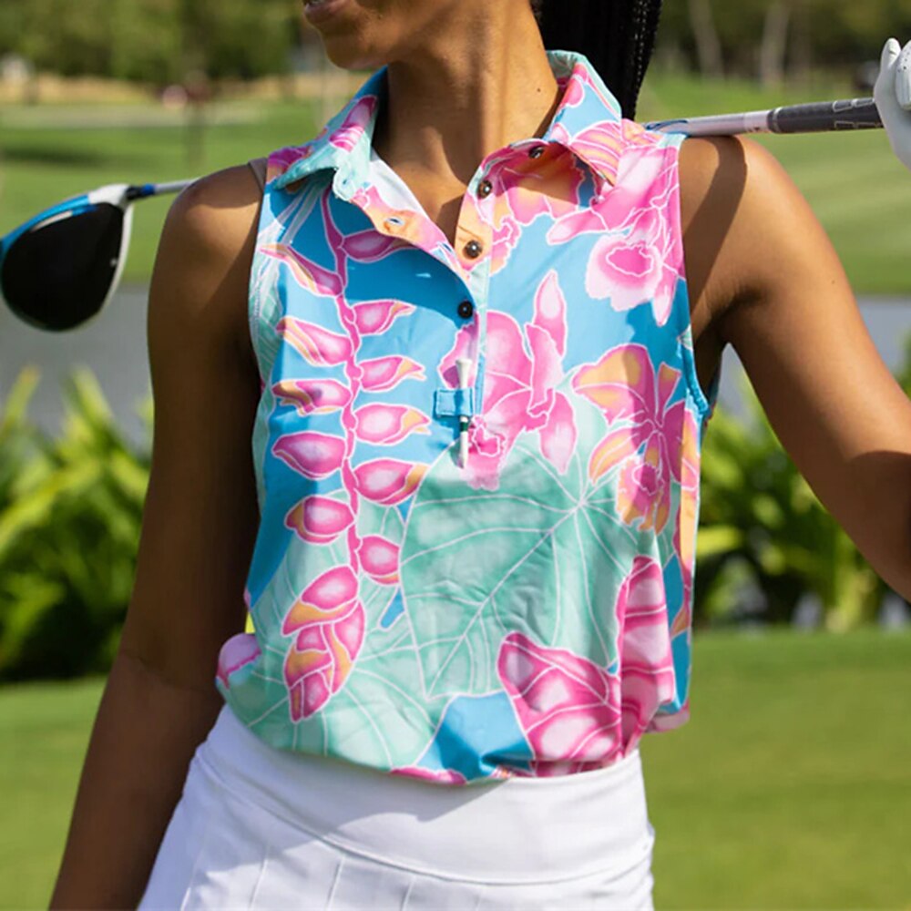 Men's Women's Matching polo Polo Shirt Golf Shirt Breathable Quick Dry Soft Top Regular Fit Floral Summer Spring Gym Workout Golf Badminton