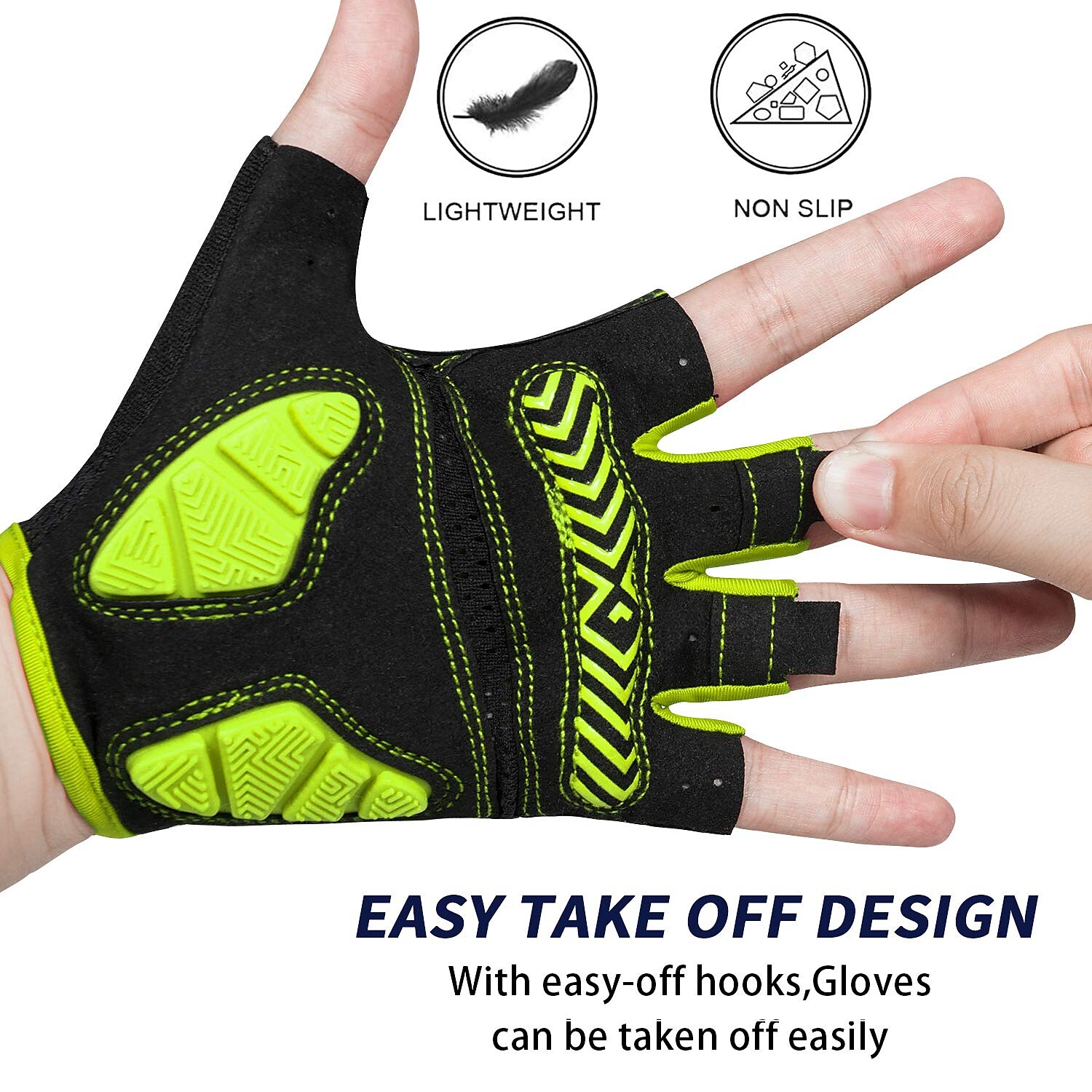 Bike Cycling Mountain Bike Half Finger Anti Slip Breathable Shockproof Sweat wicking Sports Gym Silica Gel Gloves 