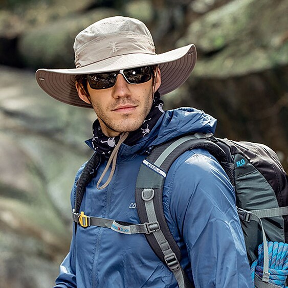 Sun Hat UPF50+ Bucket Hat Hiking Hat Wide Brim Outdoor Portable Sun UV Protection Sunscreen Breathable Fishing Hat Camping / Hiking Hunting Fishing