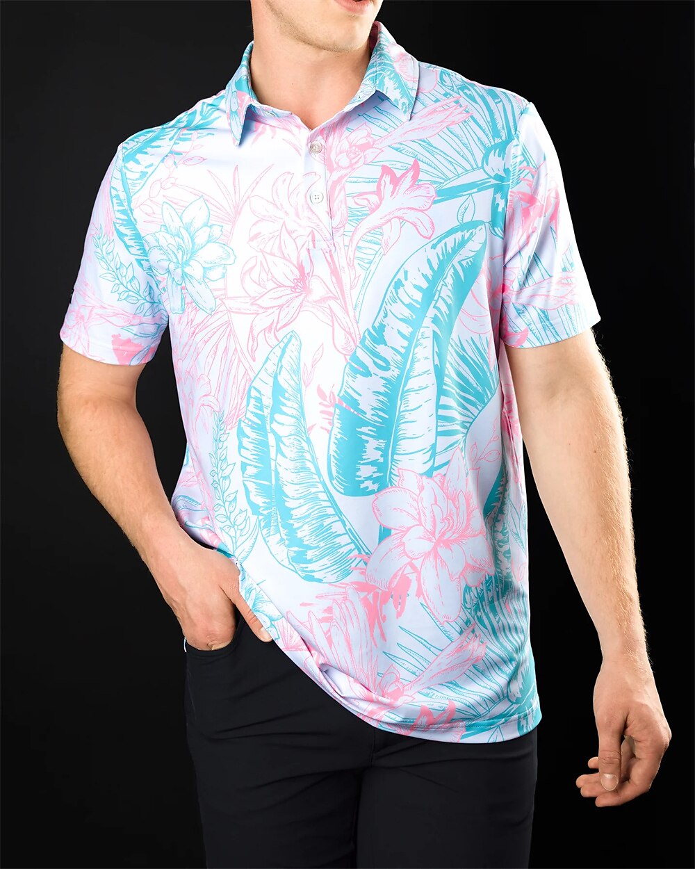 Men's Women's Matching polo Polo Shirt golf apparel Breathable Quick Dry Lightweight Top Geometry Summer Golf