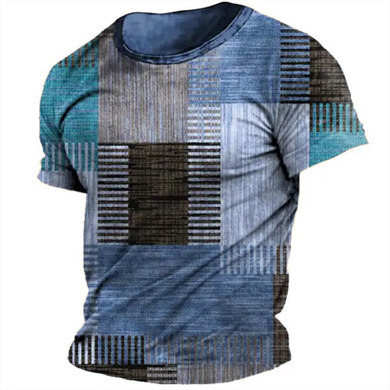 Men's Outdoor Street Vacation Fashion Comfortable Breathable Soft Prints Short Sleeves T Shirt