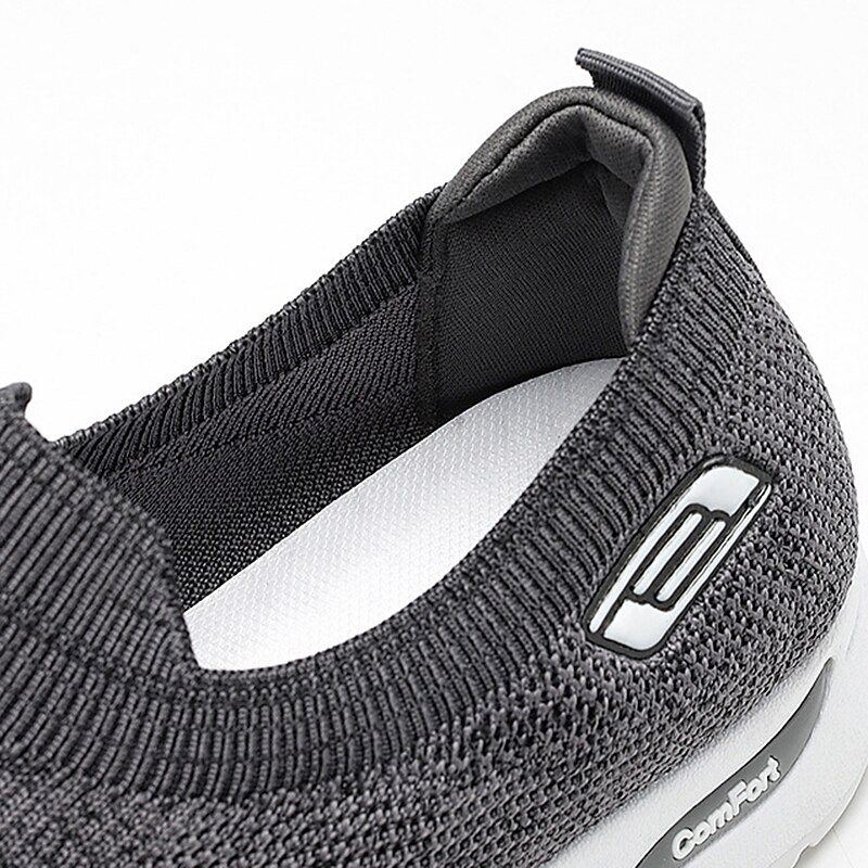 Men's Sneakers Slip On Running Shoes Non-slip Cushioning Breathable Light Soft Running Road Running PVC Knit 