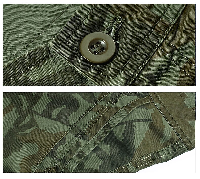 Men's Outdoor Hiking Fishing Trip Camping Breathable Quick drying multi pocket camouflage cargo shorts