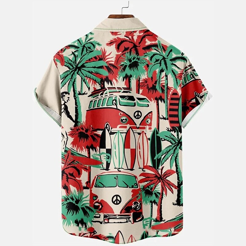 Men's Hawaiian Shirt Graphic Prints Beach Turndown Casual Holiday Shor