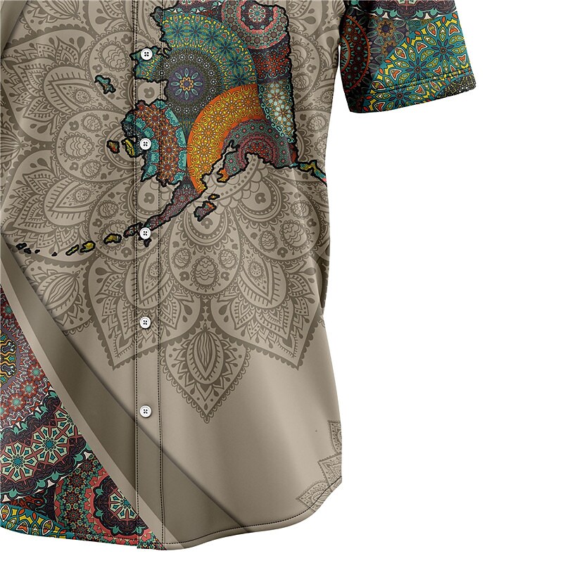 Men's Hawaiian Shirt Graphic Prints Beach Turndown Casual Holiday Shor