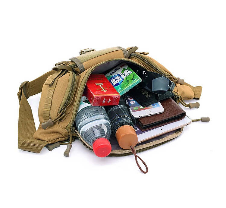 Waist Pack Outdoor Hiking Hunting Fishing Climbing Tactic Muti-pockets Wear Resistant Camo Breathable Multifunctional Fanny Pack