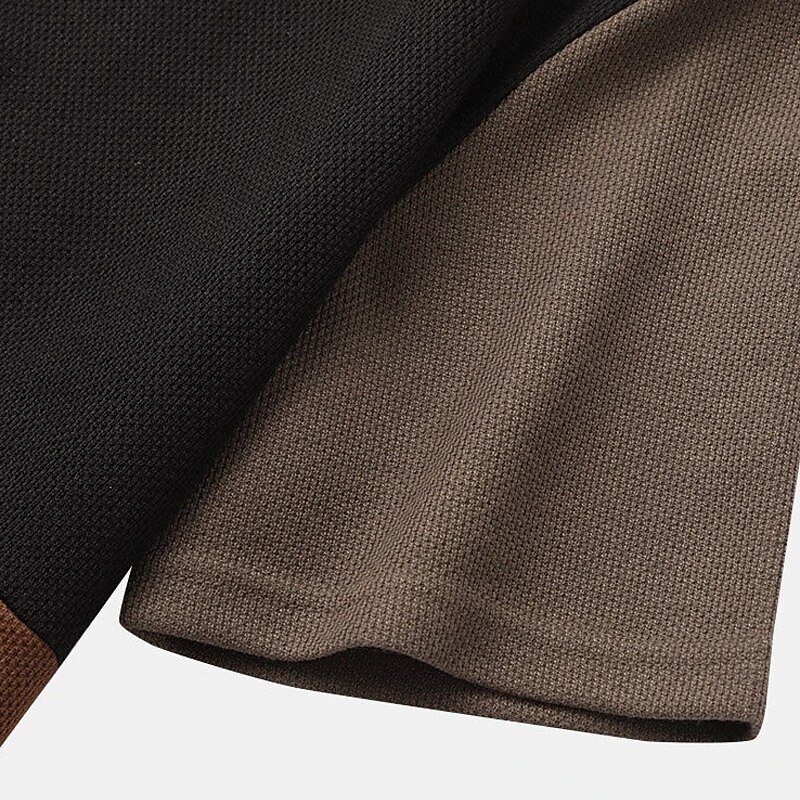 Men's T shirt Tee Waffle Shirt Tee Top Color Block Crew Neck Street Vacation Short Sleeves Clothing Apparel Fashion Designer Basic Top