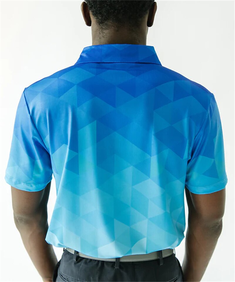 Men's Women's Matching polo Polo Shirt golf apparel Breathable Quick Dry Lightweight Short Sleeve Top Geometry Summer Golf