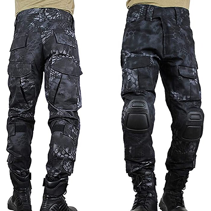 Men's Hiking Outdoor Tactic Working Muti-pockets Wear Resistant Zippered Camo Cargo Trouser