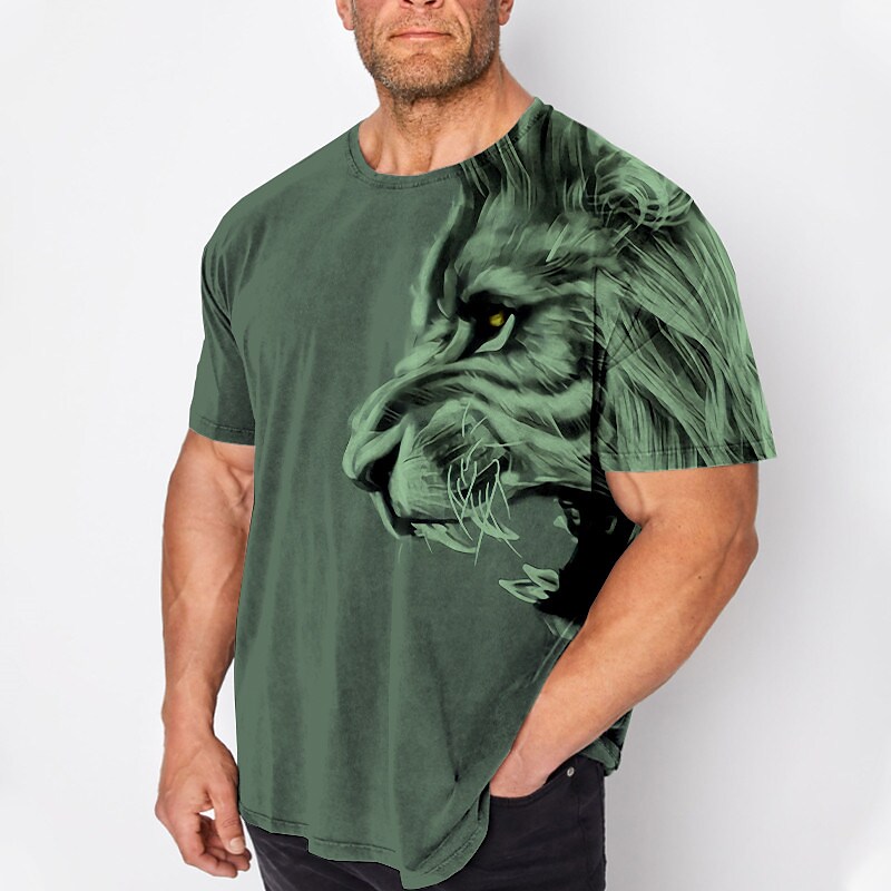 Men's T shirt Tee Graphic Crew Neck Short Sleeve Basic Fashion Streetwear Comfortable Casual Tops