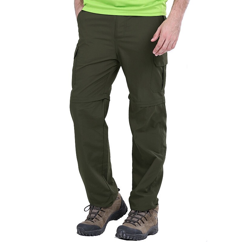 Men's Hiking Outdoor Casual Convertible Waterproof Breathable Quick Dry Sweat-wicking Solid Color Trousers