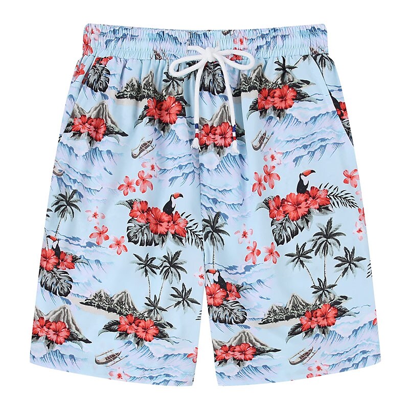 Men's Two Pieces Set Hawaiian Shirt Aloha Shirt Floral Turndown 3D Pri