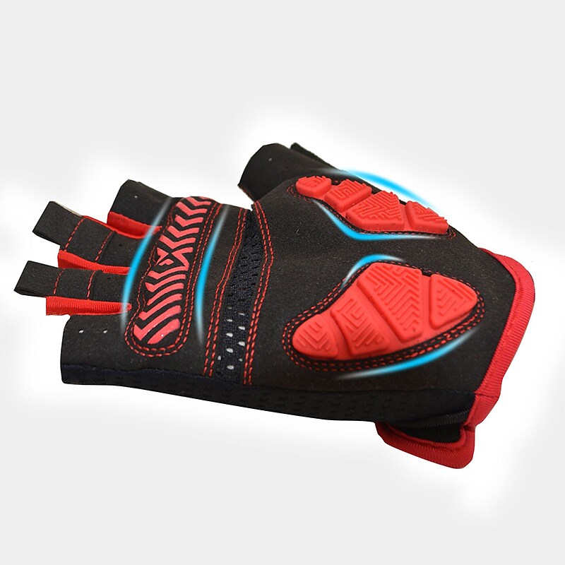 Bike Cycling Mountain Bike Half Finger Anti Slip Breathable Shockproof Sweat wicking Sports Gym Silica Gel Gloves 