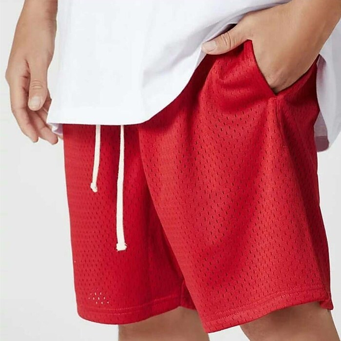 Men's Running Sports Workout Drawstring Clothes Breathable Quick Dry Jogging Shorts