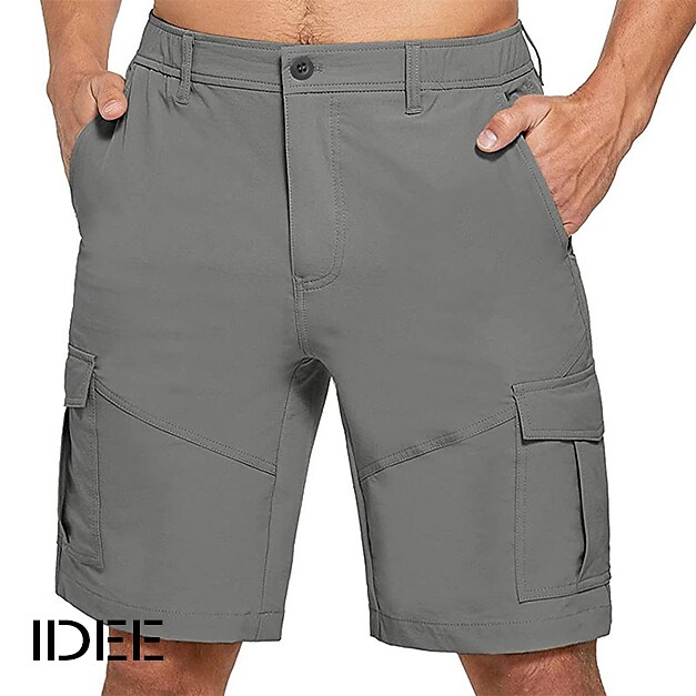 Men's Cargo Shorts Multi Pocket Plain Comfort Outdoor Daily Going out Cotton Blend Streetwear Stylish 