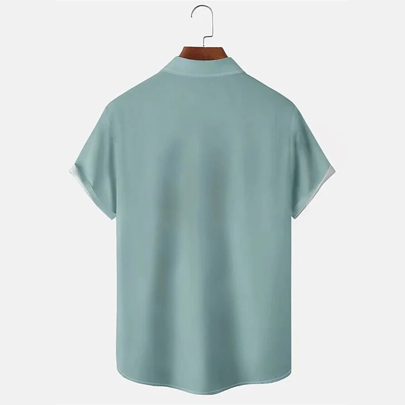 Men's Button Up Casual Shirt Beach Shirt Short Sleeve Graphic Prints Musical Notes Turndown Street Top