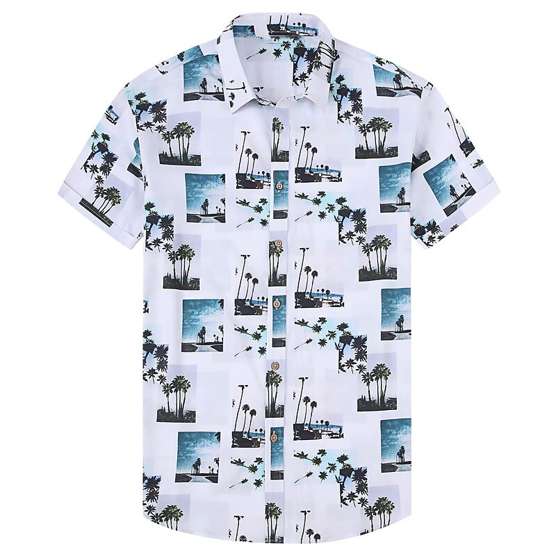 Men's Two Pieces Set Hawaiian Shirt Aloha Shirt Floral Turndown 3D Pri