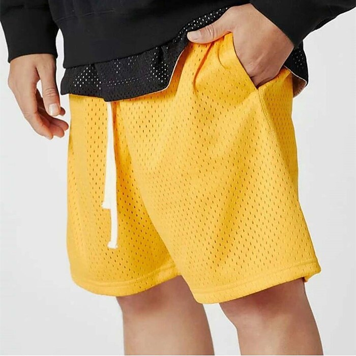 Men's Running Sports Workout Drawstring Clothes Breathable Quick Dry Jogging Shorts